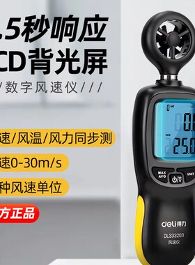 风速仪高精度手持式风速测量仪测风仪风速计风量风温测试仪
