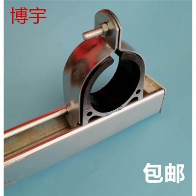 绝缘防震P型卡 镀锌光伏支架C型钢管夹 带内衬P型管夹 P型管束