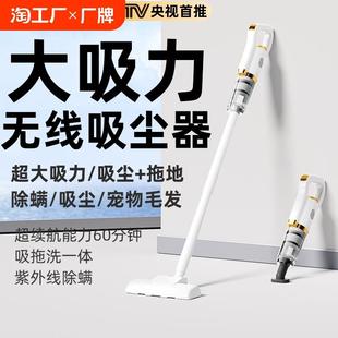 吸尘器家用大吸力小型手持无线吸拖一体机自动清洗吸猫毛2024新款