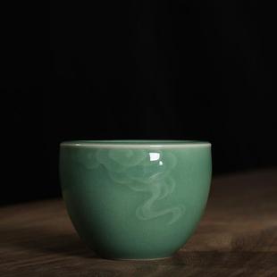 青瓷吴国华手工主人杯单杯品茗杯功夫茶具茶碗普洱茶盏陶瓷主人杯