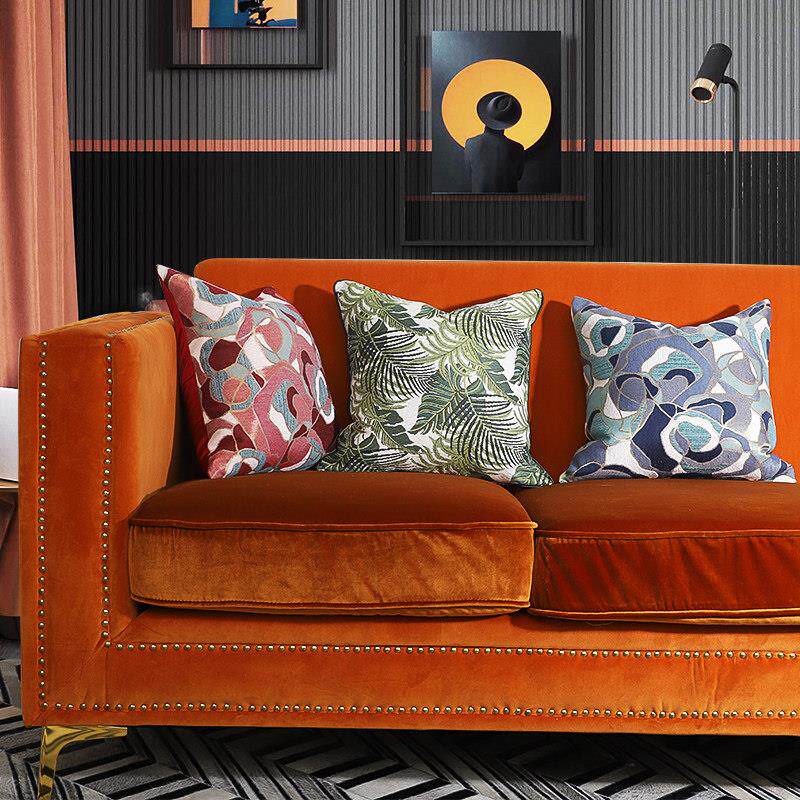 欧式雪尼尔沙发大抱枕套客厅轻奢靠枕简约现代护腰不含芯靠背靠垫