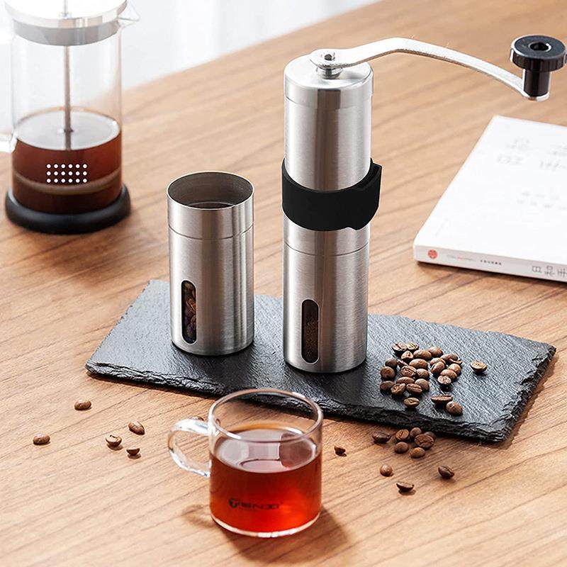 304不锈钢手动咖啡豆研磨机手摇现磨豆机粉碎器小巧可携式迷你水