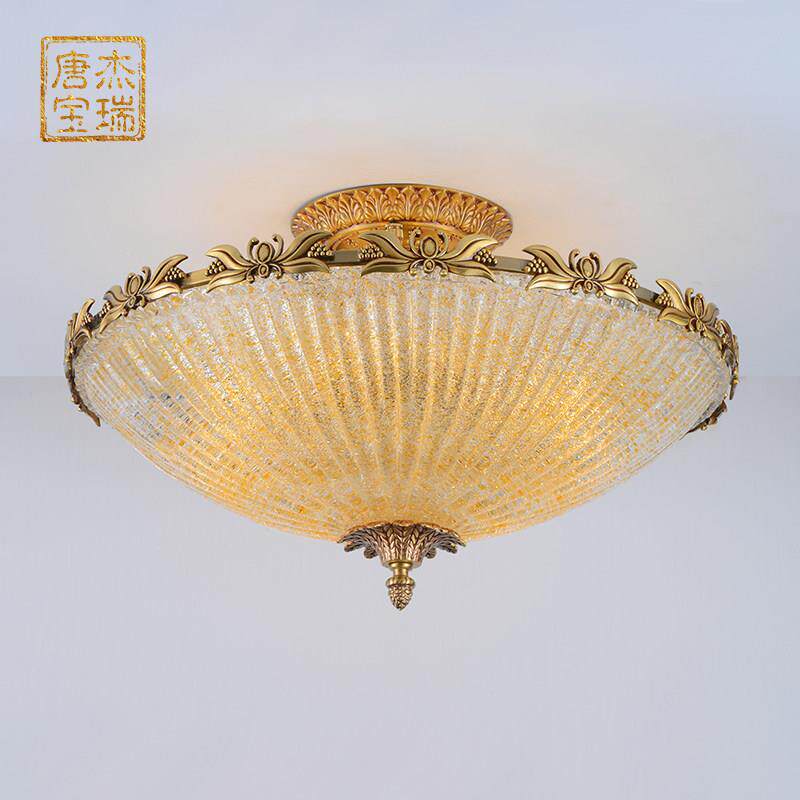 欧洲全铜吸顶灯卧室客厅简约现代大气创意Led入口灯房子入口通道