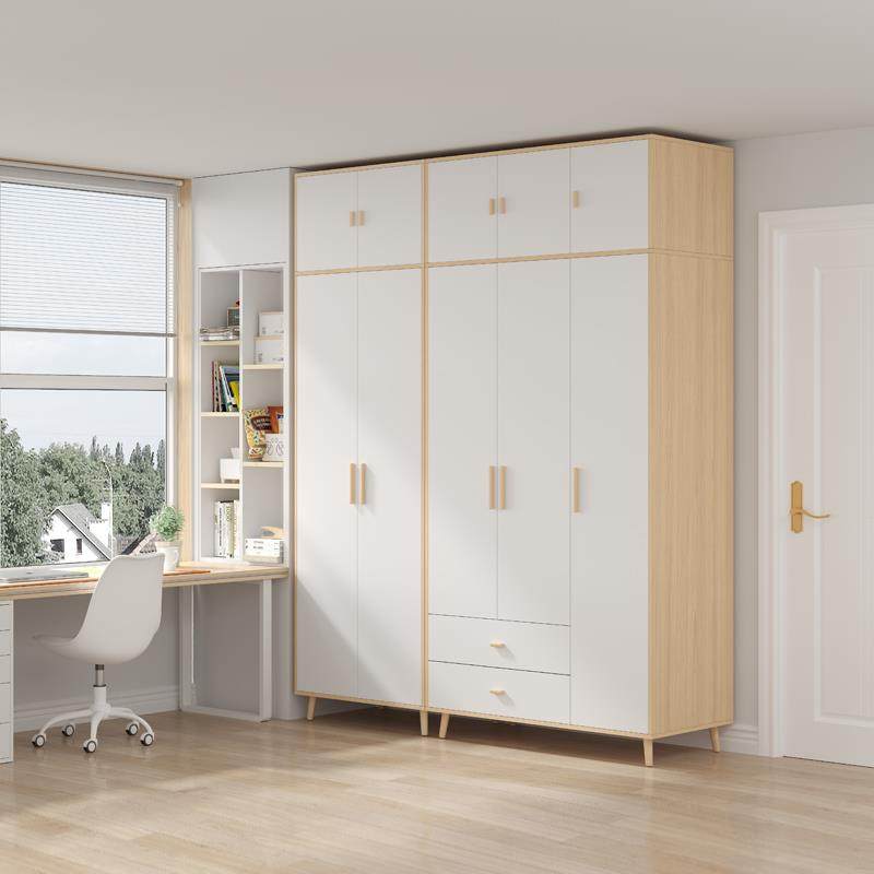 可比熊实木衣柜家用卧室衣橱组合柜子简约现代储物柜小户型收纳柜