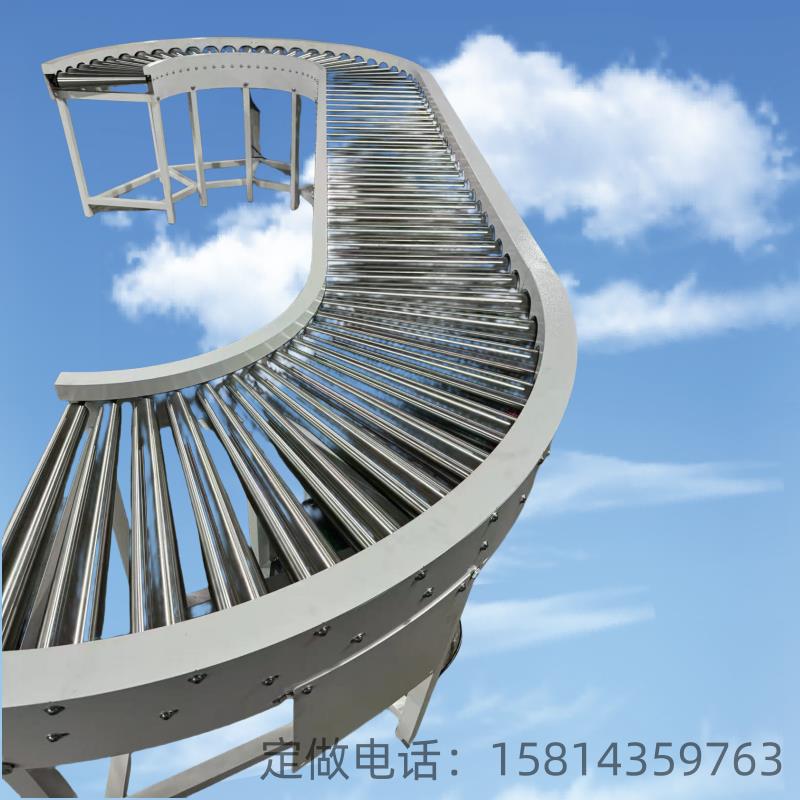 动力滚筒输送机滚筒流水线滚轴流水线辊筒输送台无动力滚筒传动线