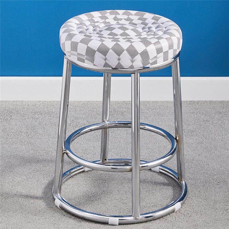 简约现代高脚圆凳子家用吧台凳餐桌钢筋凳游戏厅等位凳电玩城吧椅