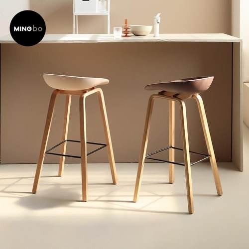 北欧岛台椅子铁艺吧台椅实木咖啡厅吧椅前台凳子酒吧高脚椅子吧椅