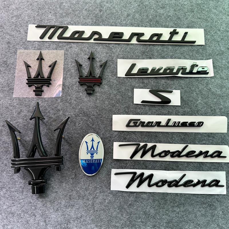 适用新款玛莎拉蒂格雷嘉吉博力总裁莱万特Ghibi全车标改装黑武士