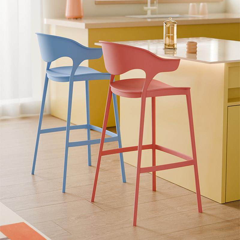 酒吧椅北欧塑料吧台椅靠背高脚凳设计师户外高脚椅家用可叠放吧椅,住宅家具,家用高脚椅,淘宝优惠券,粉丝福利购,淘宝优惠卷
