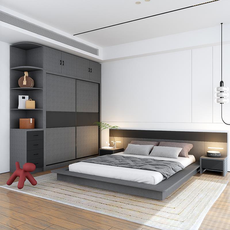 床衣柜梳妆台组合套装主卧室成套家具四五六件整套出租屋全套家俱