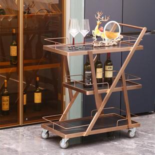 酒店服务车餐车饭厅酒水车豪华三层KTV蛋糕饮料点心车大号手推车