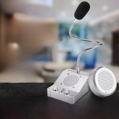 德顺811窗口双向对讲银行医院站柜台炖菜饮食摊玻璃扬声器