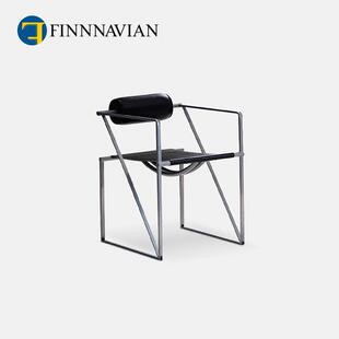 芬纳维亚ART 现代极简工业扶手餐椅 Nelly意式轻奢家用休闲椅书椅
