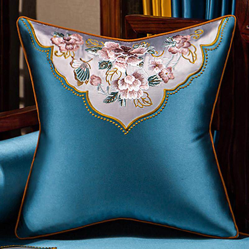 新中式抱枕靠垫大号靠枕套客厅沙发床头靠背垫长方形护腰枕头含芯