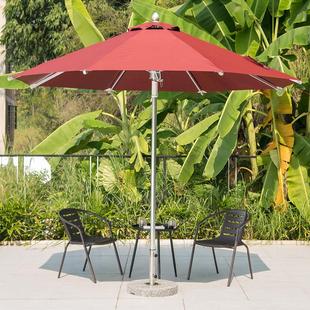 远茂户外中柱伞铝合金室外大遮阳伞庭院遮阳伞广告印刷摆摊桌椅伞