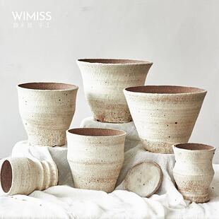 23【粗陶-白色】情绪稳定花盆陶瓷家用轻奢高级感兰花蝴蝶兰水培