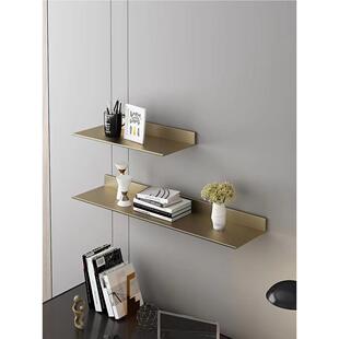 铝合金层压板储物架书架壁挂式一字隔板金属书架储物架展示架摆放