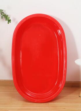 (活动价）大红色澡盆方形成人洗大号儿童厚泡澡加家用塑料洗长衣