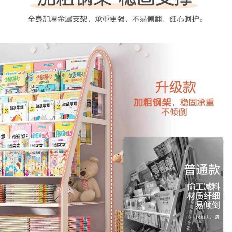 (活动价）儿童书架家用玩绘本阅读架区移动具收纳架简易宝宝置书