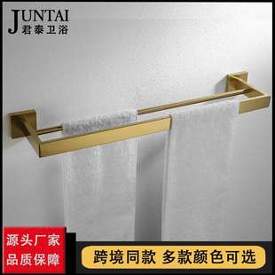 {活动价}8003双杆304不锈钢毛巾杆 跨境 酒店工程浴室挂件毛巾架