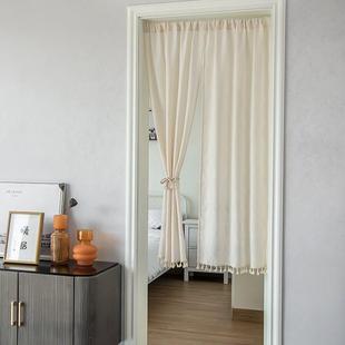 (活动价）日系门帘双面棉挡麻家用半截免孔布帘卧室厨房遮柜帘季