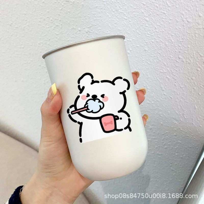 可爱卡通新款简约吉伊咔哇乌萨奇洗漱家用304不锈钢杯子情侣学生
