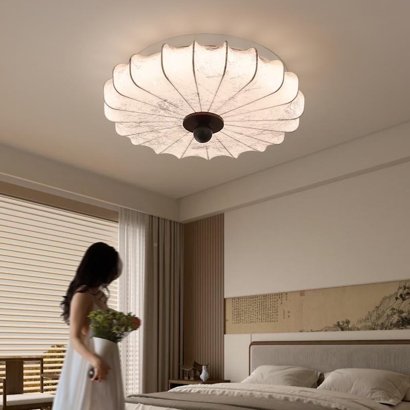 (活动价）新款宋氏美繁花室吸顶灯全谱护光卧眼学布艺书房客厅灯