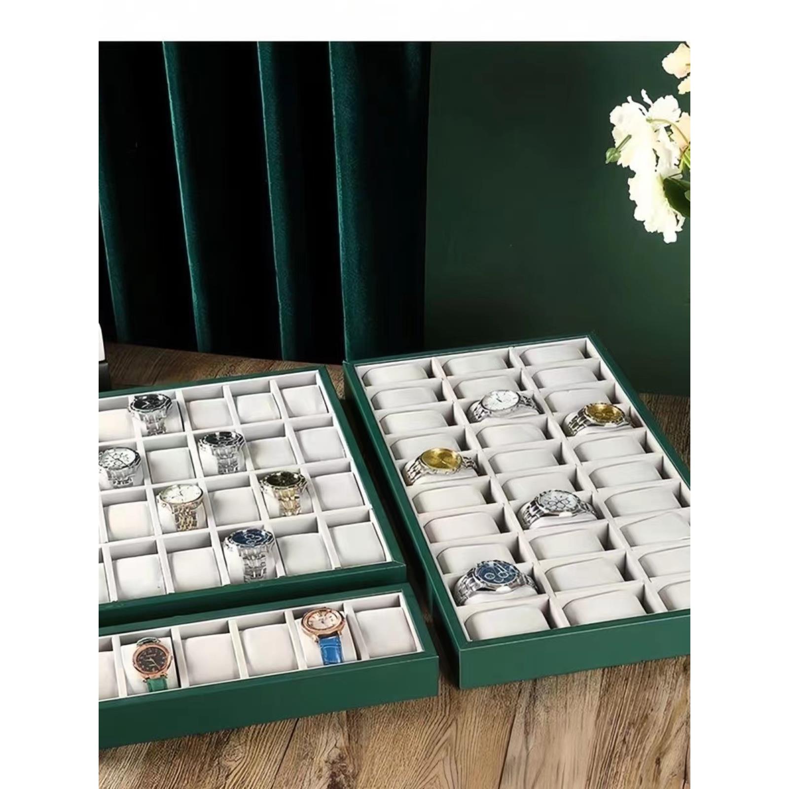 手表收纳盘便携手表托盘柜台手表展示陈列道具大容量手表展示托架