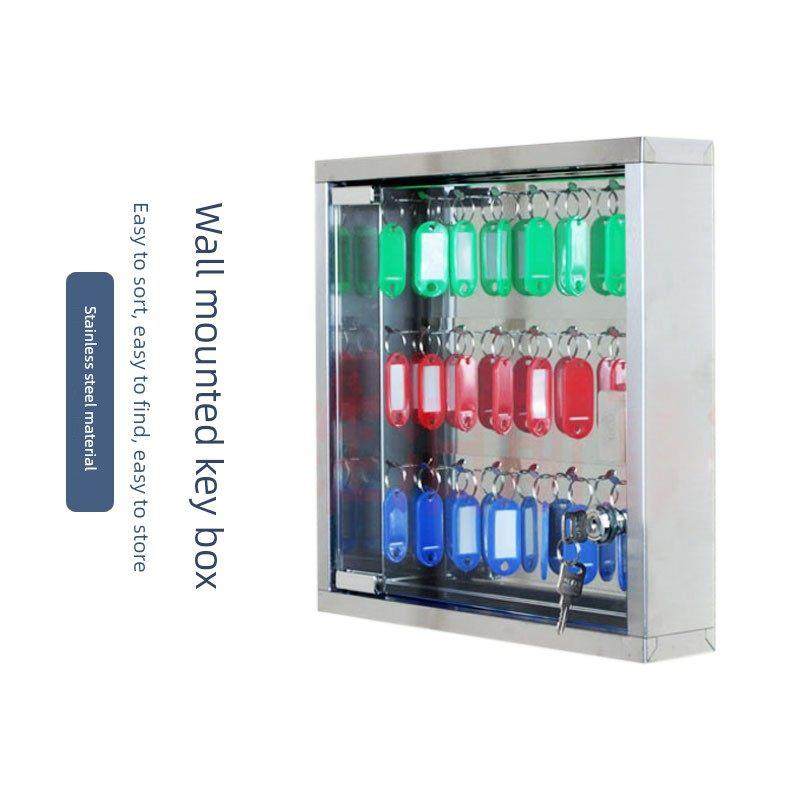 维泊斯不锈钢 汽车钥匙柜 钢化玻璃门带锁钥匙管理箱壁挂式锁匙箱,商业/办公家具,钥匙箱,淘宝优惠券,粉丝福利购,淘宝优惠卷