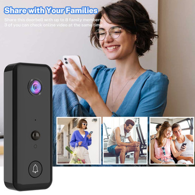 H9可视门铃远程监控对讲摄像wifi智能高清夜视AI人形识别门铃跨境
