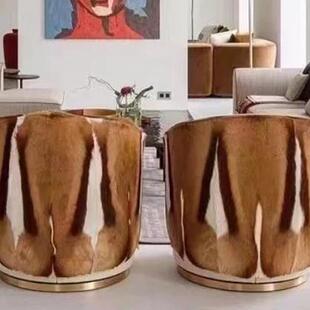 家具皮南非跳羚羊皮客厅书房卧室飘窗摆件 沙发坐垫 壁挂装饰垫