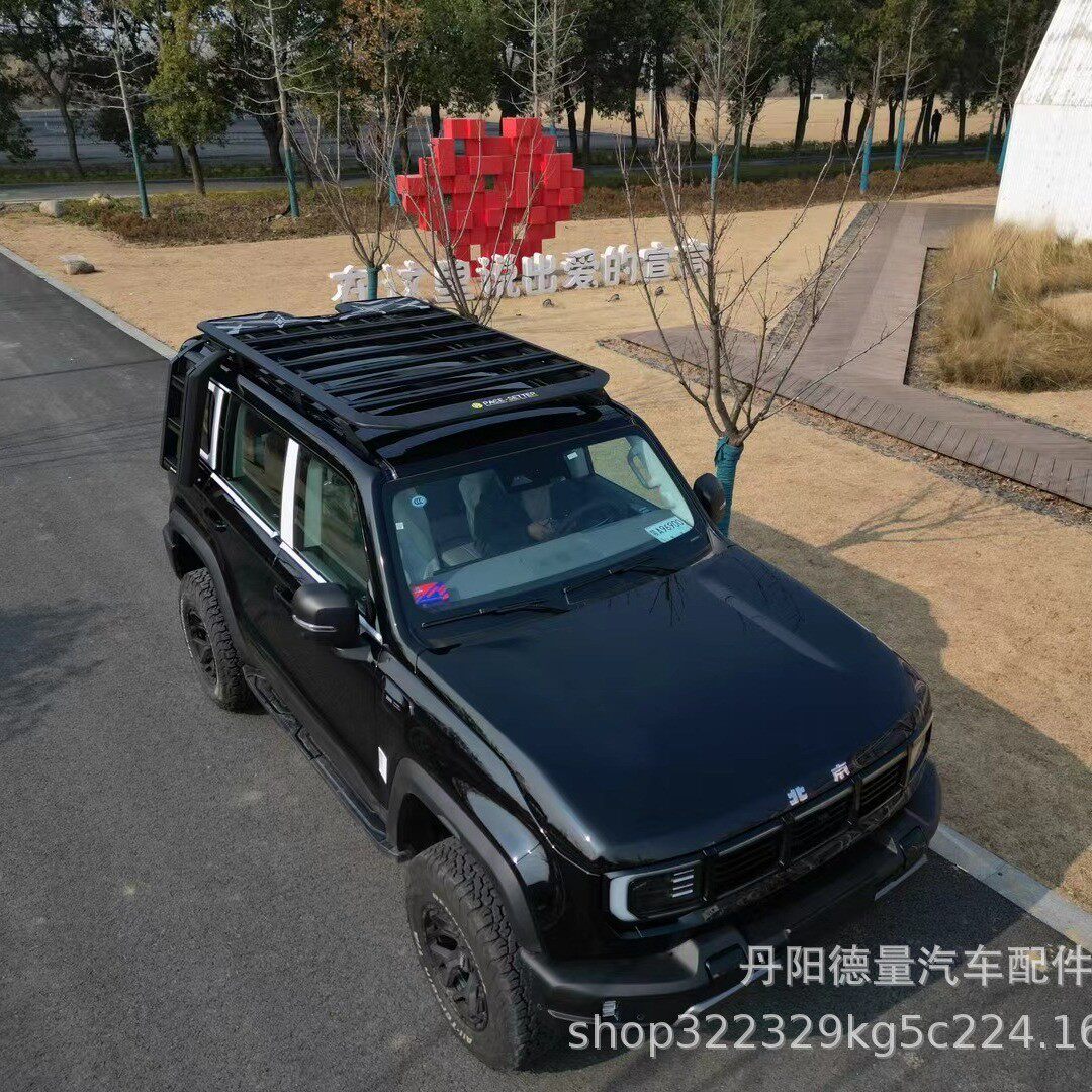 适用于24款北汽BJ40行李架 车顶行李框侧边爬梯 24款BJ40车顶平台