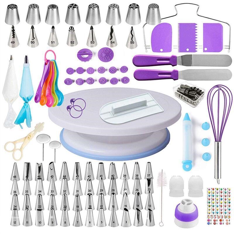Cake Turntable Rotary Baking Nozzle Piping Bag Set Tool 转盘