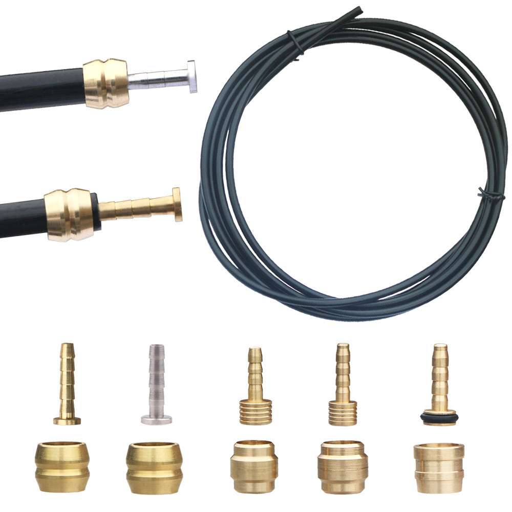 自行车碟刹油管 山地车5mm液压油碟油刹变速尼龙编织油管油针袋装