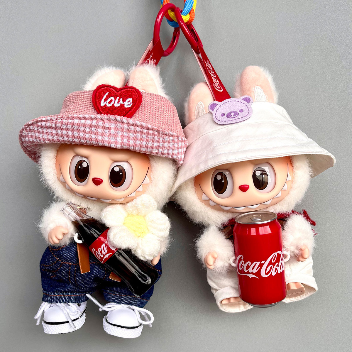 labubu娃衣一二三代可乐惊喜特摇站姿坐姿搪玩偶公仔拉布布衣服布