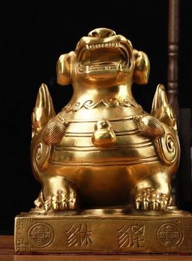 2025独角兽单只纯铜招财公母貔貅摆件门厅空调冰箱财位客厅办公桌