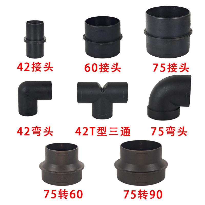 驻车空气加热器柴暖出风管连接器软管75mm60mm42mm转换接头弯头