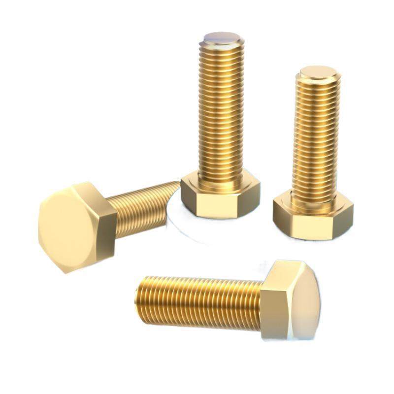 铜外六角螺丝螺栓黄铜螺钉外六方导电螺丝M5M6M8M10M12M16