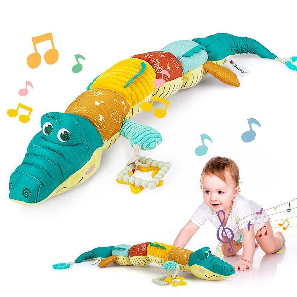 Infant Baby Musical Stuffed Animal Crocodile Activity Soft T