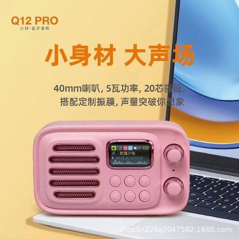 乐果Q12 PRO随身听便携式迷你插卡音箱播放器收音机可充电
