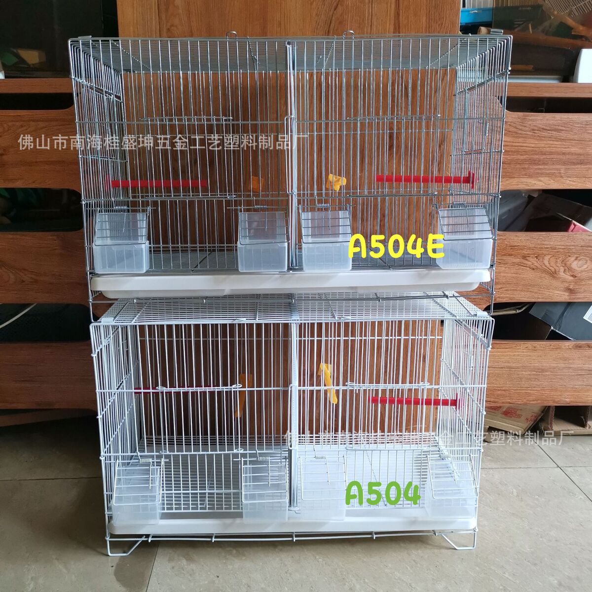 A504分隔鸟笼隔断繁殖笼繁殖箱口隔网侧门相通两格观赏笼鹦鹉虎皮