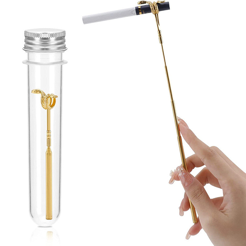 戒指烟架多功能伸缩蛇型烟拖戒指雪茄通针疏通器手持便携防烫工具