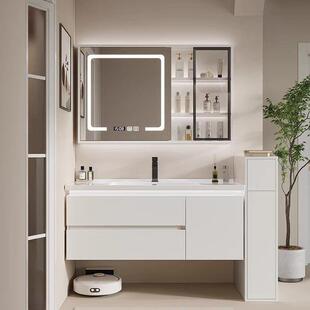 定制智能浴室柜陶瓷一体盆68/78CM88/98公分108/118厘米洗漱台盆
