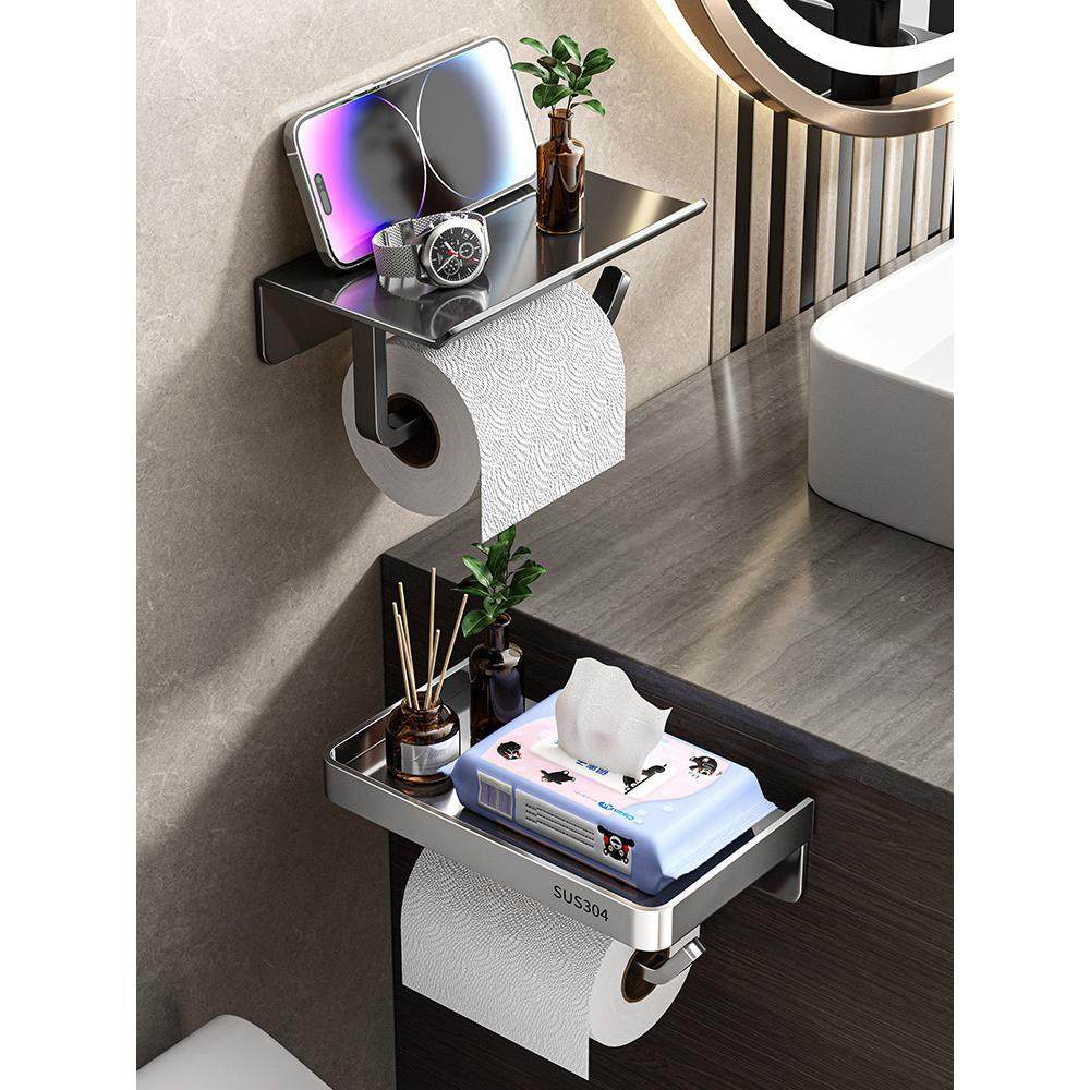 高级卫生间厕纸盒免打孔壁挂式304不锈钢厕所卷纸置物架子 纸巾架,家庭/个人清洁工具,卷纸器/纸巾架,淘宝优惠券,粉丝福利购,淘宝优惠卷