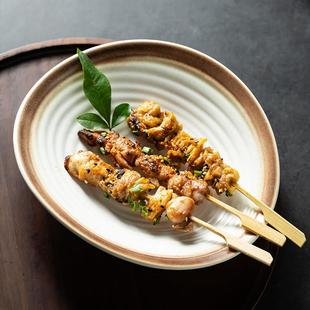 不规则异形陶瓷浅碗日式料理刺身海胆碗烧烤店装碗盘火锅店备菜碗