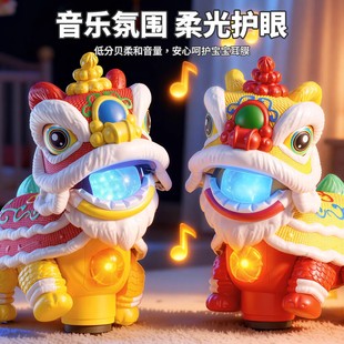 国潮电动醒狮儿童玩具贺岁锣鼓舞狮婴儿宝宝0到6个月1岁3男孩礼物