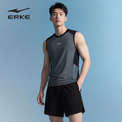 【鸿星尔克】新款男士速干游泳套装背心上衣游泳裤沙滩游泳馆装备