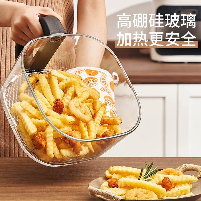 新款空气炸锅家用现代高端智能可视大容量一体电炸锅