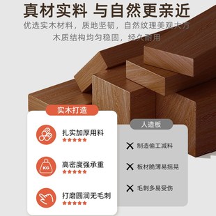 全实木小推车置物架落地客厅多层卧室可移动带轮木质家用收纳架子