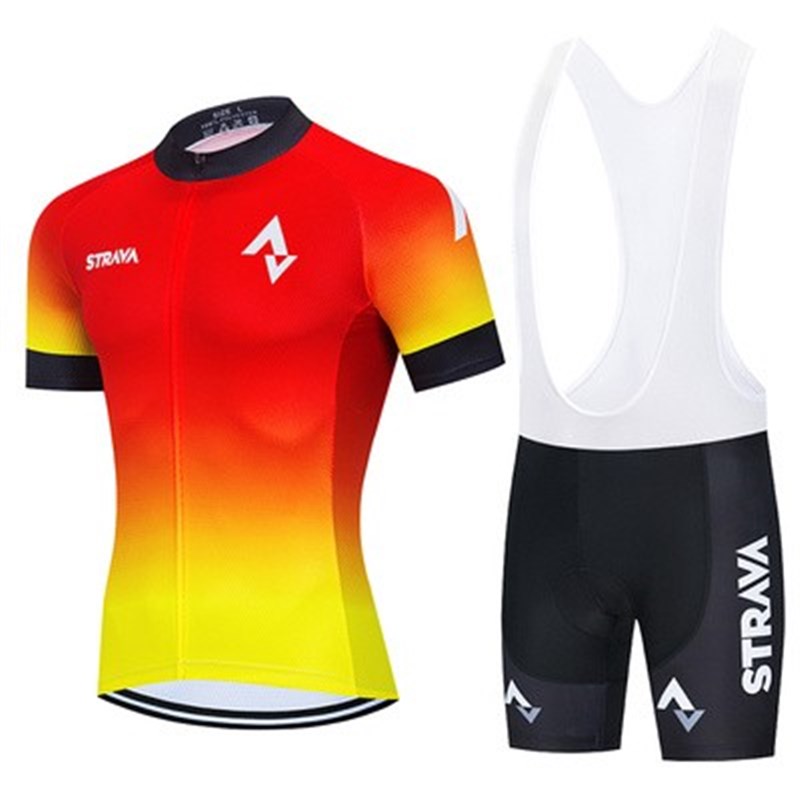 2022夏季STRAVA骑行服男短套装车队公路山地自行车服装透气可定制